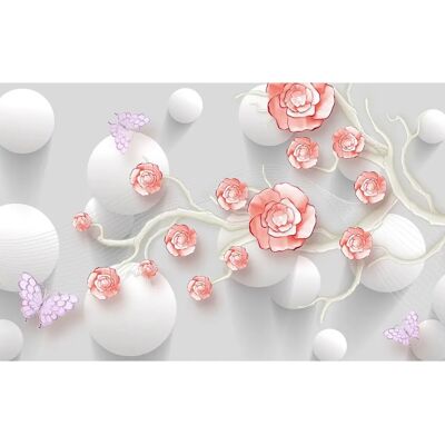 PAPERMOON Abstrakt 3D Blumen Fototapete - Tapete PAPERMOON Abstrakt 3D Blumen Fototapete - Tapete