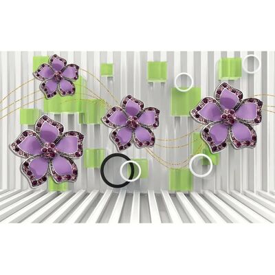 PAPERMOON Blumen Tapete - Vlies Wandbild - Hochwertiger Druck PAPERMOON Blumen Tapete - Vlies Wandbild - Hochwertiger Druck