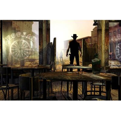 PAPERMOON Cowboy im Saloon Tapete - Bunt, 5m x 2.8m - Tapete PAPERMOON Cowboy im Saloon Tapete - Bunt, 5m x 2.8m - Tapete
