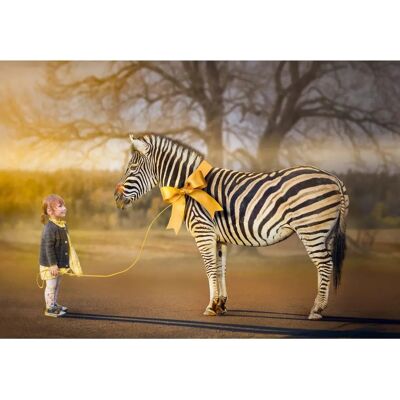PAPERMOON Mädchen Zebra Fototapete - Wandbild PAPERMOON Mädchen Zebra Fototapete - Wandbild