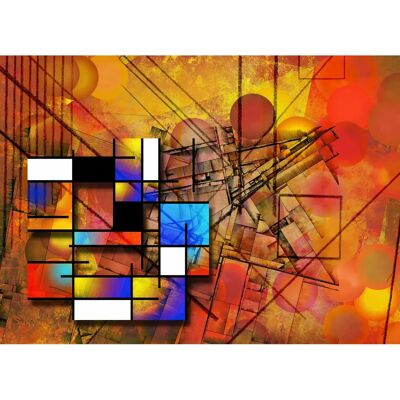 PAPERMOON Moderne Kunst Abstrakte Malerei 3D Geometrisch Tapete PAPERMOON Moderne Kunst Abstrakte Malerei 3D Geometrisch Tapete