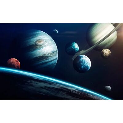 PAPERMOON Digitaler Planet Wandbild - Tapete PAPERMOON Digitaler Planet Wandbild - Tapete