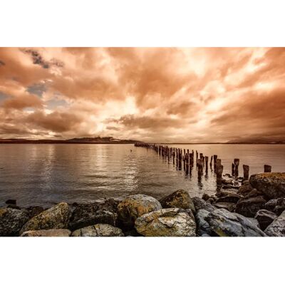 PAPERMOON Holzbrücke Puerto NataLes Insel Pier Wandkunst PAPERMOON Holzbrücke Puerto NataLes Insel Pier Wandkunst