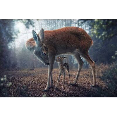 PAPERMOON Wandbild JOHN WILHELM, MUTTER UND KITZ - Tapete PAPERMOON Wandbild JOHN WILHELM, MUTTER UND KITZ - Tapete