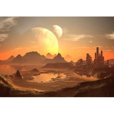 PAPERMOON Moon Galaxy Futuristische Raum Wandtapete - Tapete PAPERMOON Moon Galaxy Futuristische Raum Wandtapete - Tapete