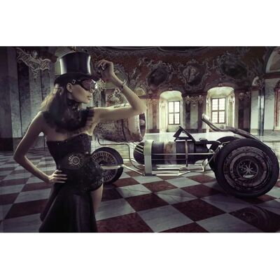 PAPERMOON Steampunk-Frau Surreal Kunst Fototapete PAPERMOON Steampunk-Frau Surreal Kunst Fototapete