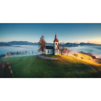 PAPERMOON Panorama Kirche Berglandschaft Tapete - Tapete PAPERMOON Panorama Kirche Berglandschaft Tapete - Tapete