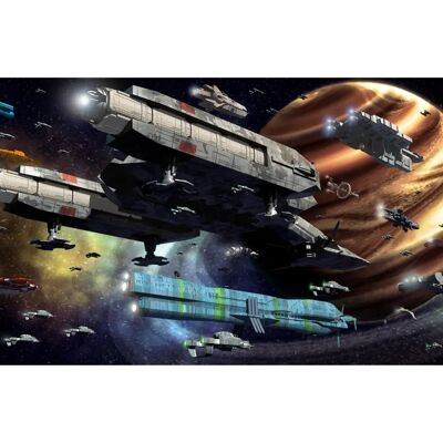 PAPERMOON Galaxie Wandbild - Universum Planeten - Tapete PAPERMOON Galaxie Wandbild - Universum Planeten - Tapete