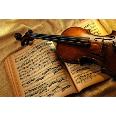 PAPERMOON Violine Kunst Retro Vintage Fototapete - Wandbild PAPERMOON Violine Kunst Retro Vintage Fototapete - Wandbild