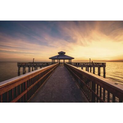 PAPERMOON Holz-Brücke Florida Pier Wandbild - Landschaft PAPERMOON Holz-Brücke Florida Pier Wandbild - Landschaft
