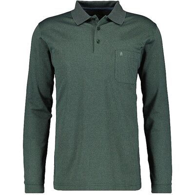 RAGMAN 3XL Moosgrünes Casual Langarm Polo RAGMAN 3XL Moosgrünes Casual Langarm Polo