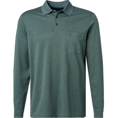 RAGMAN Modell 318 - Moosgrün Langarm Polo RAGMAN Modell 318 - Moosgrün Langarm Polo