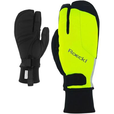 Gants de cyclisme Roeckl Sports Villach 2 Trigger - jaune/noir - Publicité Gants de cyclisme Roeckl Sports Villach 2 Trigger - jaune/noir - Publicité