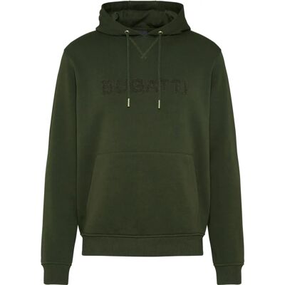 Bugatti Heren Olijfgroen 4XL Sweatshirt met Logo Bugatti Heren Olijfgroen 4XL Sweatshirt met Logo