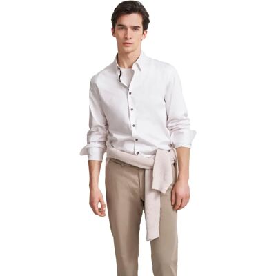 Biała koszula Bugatti - Model 68503B - Regular fit - Biznes/Formal Biała koszula Bugatti - Model 68503B - Regular fit - Biznes/Formal