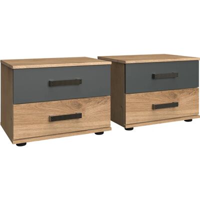 WIMEX Stockholm Nachttisch - 52x40x38cm - Grau WIMEX Stockholm Nachttisch - 52x40x38cm - Grau