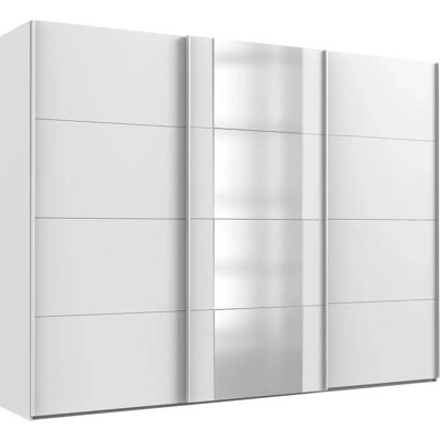 WIMEX Barmbek Kleiderschrank - Weiß/Spiegel, 3 Türen, 236cm hoch WIMEX Barmbek Kleiderschrank - Weiß/Spiegel, 3 Türen, 236cm hoch