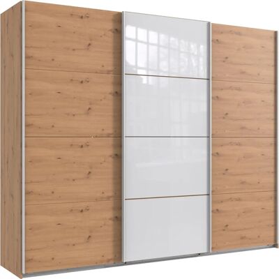 WIMEX Norderstedt Kleiderschrank - Weiß (artisan Eiche Nachbildung, Glas weiß) - Schrank WIMEX Norderstedt Kleiderschrank - Weiß (artisan Eiche Nachbildung, Glas weiß) - Schrank
