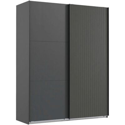 WIMEX Andorra Schwebetürenschrank - schwarz (graphit, akustikpaneel optik graphit) - Schrank WIMEX Andorra Schwebetürenschrank - schwarz (graphit, akustikpaneel optik graphit) - Schrank