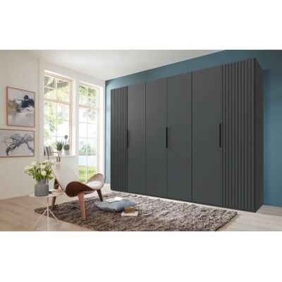 WIMEX Andorra Kleiderschrank - 6-türig, 300x216cm, Schwarz WIMEX Andorra Kleiderschrank - 6-türig, 300x216cm, Schwarz