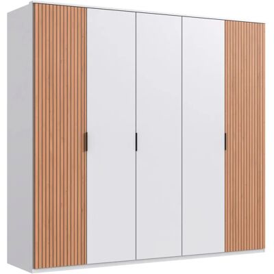 WIMEX Tunis Kleiderschrank - Weiß, Artisan Eiche Nachbildung, 225x210x58cm WIMEX Tunis Kleiderschrank - Weiß, Artisan Eiche Nachbildung, 225x210x58cm