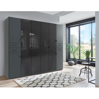Wimex Danzig Kleiderschrank - Verstellbare Regale, Schwarz & Graphit Wimex Danzig Kleiderschrank - Verstellbare Regale, Schwarz & Graphit