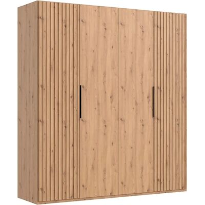 WIMEX Andorra Kleiderschrank - Artisan Eiche Nachbildung / Akustikpaneel - 4-Türer WIMEX Andorra Kleiderschrank - Artisan Eiche Nachbildung / Akustikpaneel - 4-Türer