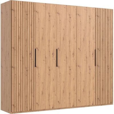 WIMEX Andorra Kleiderschrank - Artisan Eiche Nachbildung/Akustikpaneel - 5 Türen WIMEX Andorra Kleiderschrank - Artisan Eiche Nachbildung/Akustikpaneel - 5 Türen