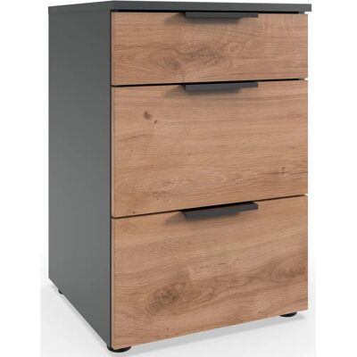 WIMEX Nachttisch Level - 3 Schubladen, Schwarz, Schlafzimmer WIMEX Nachttisch Level - 3 Schubladen, Schwarz, Schlafzimmer