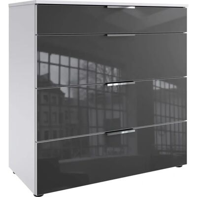 Wimex Level36 C Sideboard - weiß, glas grau, soft-close Wimex Level36 C Sideboard - weiß, glas grau, soft-close