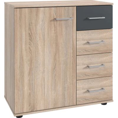 WIMEX Taiga Sideboard - Eiche Sägerau Nachbildung/Graphit - 81x41x83 cm WIMEX Taiga Sideboard - Eiche Sägerau Nachbildung/Graphit - 81x41x83 cm