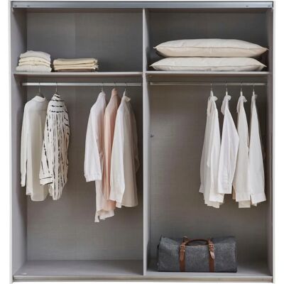 Wimex Jork Kleiderschrank - 3-türig mit Spiegel - Weiß Wimex Jork Kleiderschrank - 3-türig mit Spiegel - Weiß