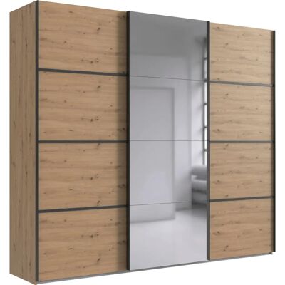 WIMEX Jork Kleiderschrank mit Spiegel - Artisan Eiche Nachbildung WIMEX Jork Kleiderschrank mit Spiegel - Artisan Eiche Nachbildung