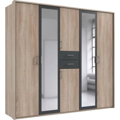 WIMEX Diver Kleiderschrank - Spiegel & Schubladen - 225cm WIMEX Diver Kleiderschrank - Spiegel & Schubladen - 225cm