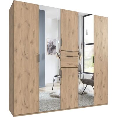 Wimex Moldau - Beiger Kleiderschrank mit Spiegel - 225cm x 208cm Wimex Moldau - Beiger Kleiderschrank mit Spiegel - 225cm x 208cm