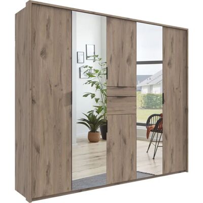 WIMEX Moldau Kleiderschrank beige - 6 Türen, 8 Einlegeböden, Stahlstangen WIMEX Moldau Kleiderschrank beige - 6 Türen, 8 Einlegeböden, Stahlstangen