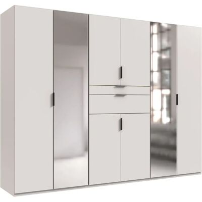 Wimex Moldau Kleiderschrank mit Spiegel - Classic, 8 Einlegeböden, 2 Schubladen, 270cm Wimex Moldau Kleiderschrank mit Spiegel - Classic, 8 Einlegeböden, 2 Schubladen, 270cm