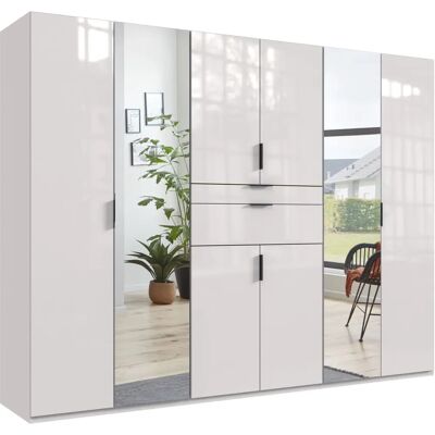 Wimex Moldau Kleiderschrank - 8 Türen, Spiegel, Hochglanz Wimex Moldau Kleiderschrank - 8 Türen, Spiegel, Hochglanz