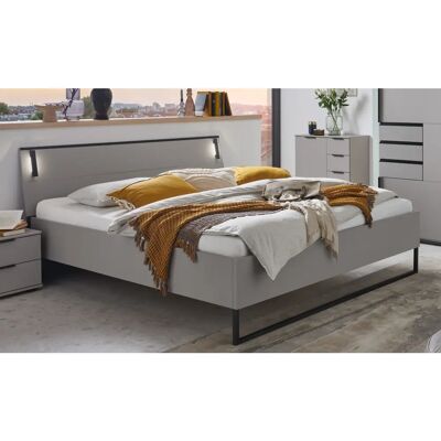 WIMEX - Tilburg - Saharagrau Absetzung schwarz - Futonbett WIMEX - Tilburg - Saharagrau Absetzung schwarz - Futonbett
