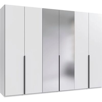 WIMEX Mugano Kleiderschrank - 6-türig, Weiß, Schwarze Griffe WIMEX Mugano Kleiderschrank - 6-türig, Weiß, Schwarze Griffe
