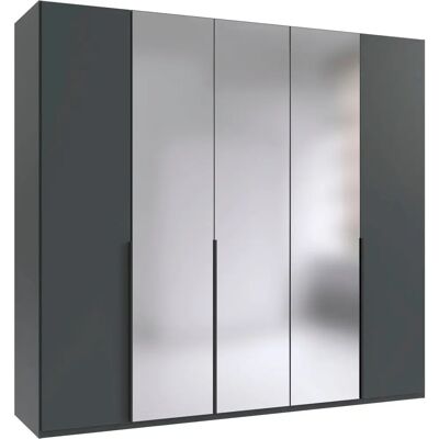 Wimex Mugano Kleiderschrank - Verstellbare Regale, Spiegel, Matt Finish Wimex Mugano Kleiderschrank - Verstellbare Regale, Spiegel, Matt Finish