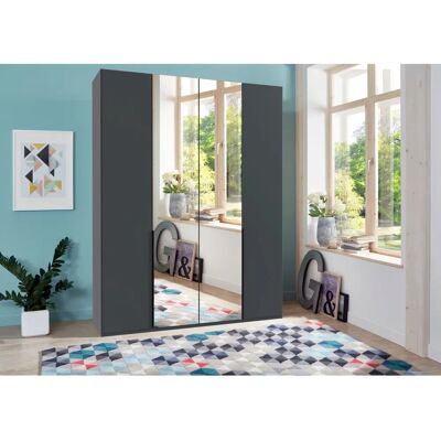 Wimex Mugano Kleiderschrank - Graphit, 180cm Breit, 236cm Hoch, 58cm Tief - Schrank Wimex Mugano Kleiderschrank - Graphit, 180cm Breit, 236cm Hoch, 58cm Tief - Schrank