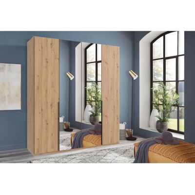 WIMEX Mugano Kleiderschrank - Artisan Eiche Nachbildung, Schwarze Griffe - Drehtürenschrank WIMEX Mugano Kleiderschrank - Artisan Eiche Nachbildung, Schwarze Griffe - Drehtürenschrank