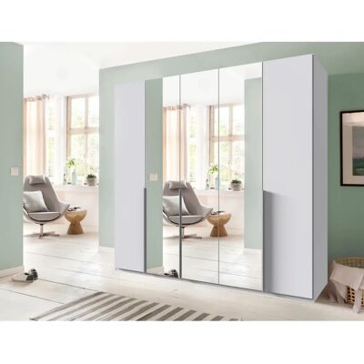 Wimex Mugano Kleiderschrank - 5-türig, Weiß, mit Spiegeln Wimex Mugano Kleiderschrank - 5-türig, Weiß, mit Spiegeln