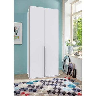 WIMEX - Mugano - Weiß - Schwarze Griffe - Kleiderschrank WIMEX - Mugano - Weiß - Schwarze Griffe - Kleiderschrank