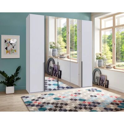 Wimex Mugano Kleiderschrank - 5 Regale, 3 Stangen, Weiß Wimex Mugano Kleiderschrank - 5 Regale, 3 Stangen, Weiß