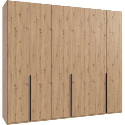 Wimex Mugano Kleiderschrank - Artisan Eiche Nachbildung, Schwarze Griffe - 270cm breit Wimex Mugano Kleiderschrank - Artisan Eiche Nachbildung, Schwarze Griffe - 270cm breit