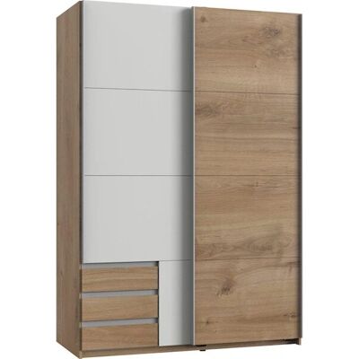 WIMEX Emden Schrank - 2 Türen, 135x198x64 cm, weiß, mit Außenschubkästen WIMEX Emden Schrank - 2 Türen, 135x198x64 cm, weiß, mit Außenschubkästen