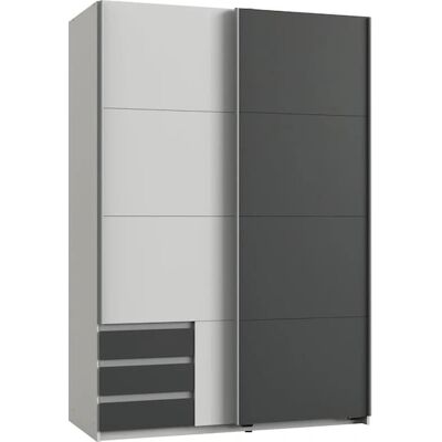 Wimex Emden Wei/Graphit Schrank - 2 Türen, 3 Schubladen - Made in Germany Wimex Emden Wei/Graphit Schrank - 2 Türen, 3 Schubladen - Made in Germany