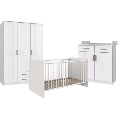WIMEX Borkum Babyzimmer-Komplettset - Weiß, 70x140cm, Schlafzimmermöbel WIMEX Borkum Babyzimmer-Komplettset - Weiß, 70x140cm, Schlafzimmermöbel
